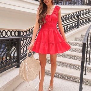 Goodnight Macaron Red Mini Laddy Dress